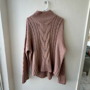 360 Sweater Cowl Neck in Mauve